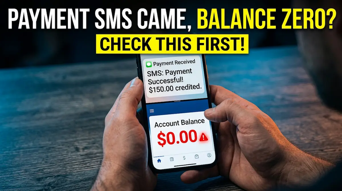 Payment SMS Came, Balance Zero Check This First